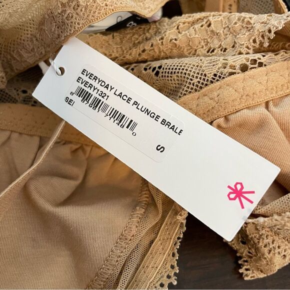 Cosabella Tan Everyday Lace Plunge Bralette Size Small New - Picture 12 of 16
